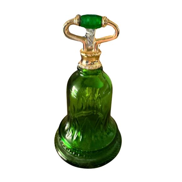 Vintage 1976 Avon Green Glass Bell Bottle – Holiday Décor & Collectible - Picture 6 of 9